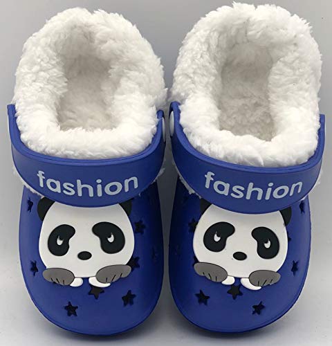 Vorgelen Niños Invierno Zuecos Pelusa Forro Pantuflas Niña Cálido Antideslizante Mules Suave Ligeras Zapatos de Jardín Interiores y Exteriores Primeros Zapatos para Niños18.5-32 EU