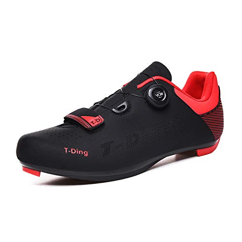 WWSUNNY Zapatillas de Ciclismo para Carretera, con Suela de Carbono y Sistema rotativo de precisión,Calzado de Ciclismo y Senderismo con AmortiguacióN Antideslizante