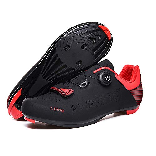 WWSUNNY Zapatillas de Ciclismo para Carretera, con Suela de Carbono y Sistema rotativo de precisión,Calzado de Ciclismo y Senderismo con AmortiguacióN Antideslizante