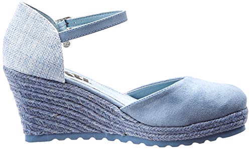 XTI 48941, Sandalias con Plataforma para Mujer, Azul (Jeans Jeans), 39 EU