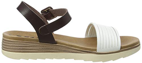 XTI 49846.0, Sandalias con Punta Abierta para Mujer, Blanco, 38 EU