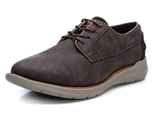 XTI - Zapatilla Oxford para Hombre - Cierre con Cordones - Color Marrón - Talla 44