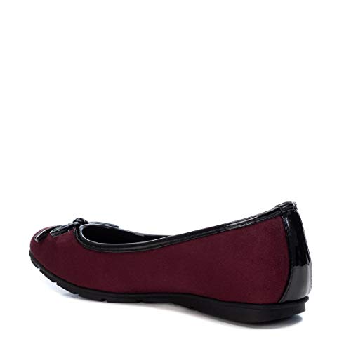 XTI - Zapato Bailarina para Mujer - Color Burdeos - Talla 37