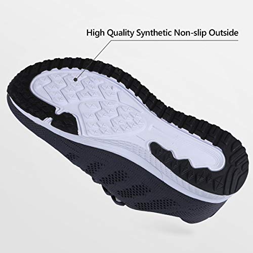 Youecci Zapatillas de Deportivos de Running para Mujer Deportivo de Exterior Interior Gimnasia Ligero Sneakers Fitness Atlético Caminar Zapatos Transpirable Gris 38 EU