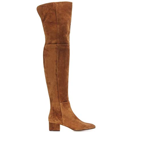 YZT QUEEN Mujer Botas sobre la Rodilla, Elegantes Mangas elásticas con Personalidad Botas Altas de Gamuza elástica Altas, Botas de Montar Delgadas Botas Altas,Marrón,43.5 EU / 9 UK