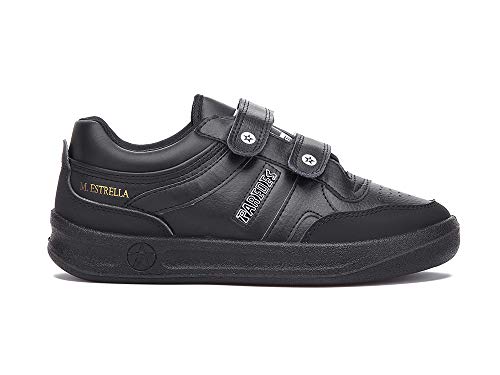 Zapatilla Soft Negro Paredes Estrella Velcro - Velcro - Talla 44