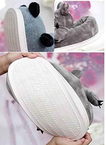 Zapatilla Unisex para Animales Adultos, Zapatillas de Invierno Elefante cálido/Jirafa/Koala/Hámster/Conejo, Zapatos de Felpa casera de Dibujos Animados (35/38 EU,Koala)