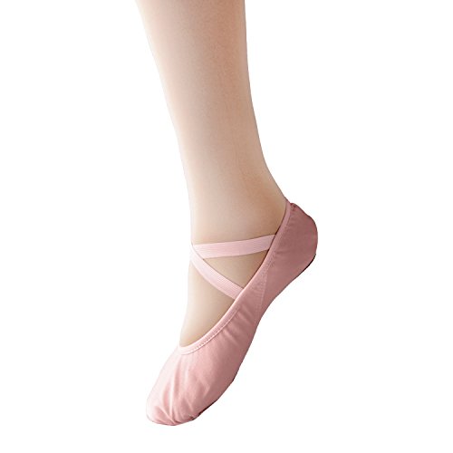 Zapatillas de Ballet Canvas Dance Zapatos Split Único Rosa 26