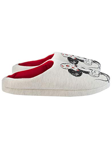 Zapatillas de casa Grises Slip-On de Disney Minnie Mouse Sketch para Mujer