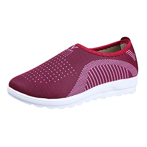 Zapatillas de Deportivos de Running para Mujer Gimnasia Ligero Sneakers Zapatos Casuales Transpirables de Fondo Plano Deporte Zapatos Perezosos Comodas riou