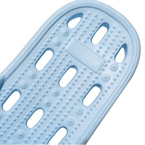 Zapatillas de Ducha para Mujeres Antideslizantes Chanclas y Sandalias de Piscina Sandalias de Baño (Azul, 37)