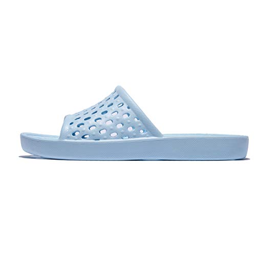 Zapatillas de Ducha para Mujeres Antideslizantes Chanclas y Sandalias de Piscina Sandalias de Baño (Azul, 37)