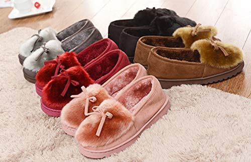 Zapatillas de Estar por casa para Mujer Slippers Comodos Pantuflas Zapatillas Invierno Peluche Algodón Mujer casa 2020 Zapatos Antideslizante