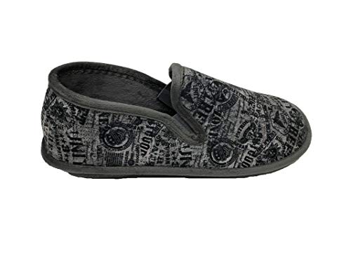 Zapatillas de Estar por casa/Hombre/Biorelax/Cerradas de Talón/Color Gris Estampado/Empeine Suapel/Cámara de Aire/Talón Acolchado/Suela Goma/Talla 43