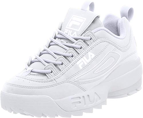 Zapatillas Fila Strada Disruptor para hombre, Blanco (Blanco/blanco/blanco), 42.5 EU