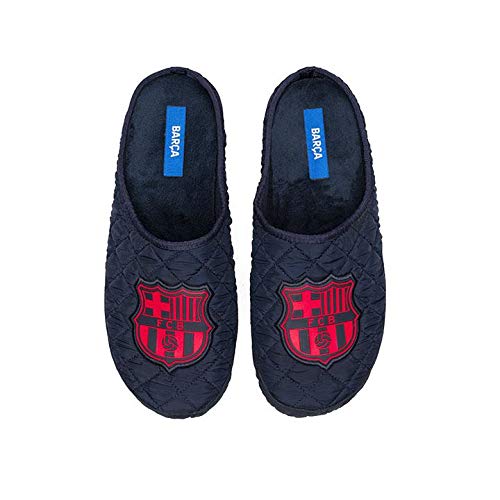 Zapatillas Oficiales FC Barcelona Amatista Azul Zapatillas de Estar por casa Hombre Invierno Otoño - 42.5 EU