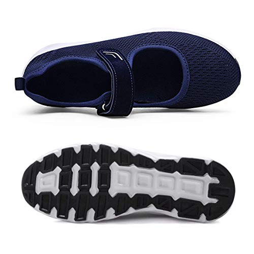 Zapatillas para Mujer Deportivo Sandalias Merceditas Ligero Mary Jane Deportes para Caminar Yoga Mocasines Verano Correr Calzado Azul EU40