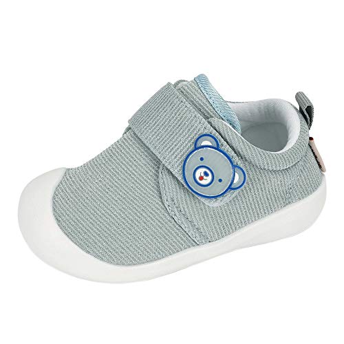 Zapatos Bebe Niño Primeros Pasos Zapatillas Deportivas Bebé Recién Nacido Gris Talla 19.5