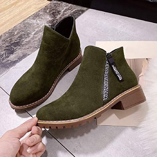 Zapatos De Mujer,RETUROM Botas De Mujer Botines Mujer Invierno OtoñO Plano Pierna Alta Ante Casual Largo Alto Botas De Color SóLido Plana Martin Altas Botas Largas Zapatos Casuales