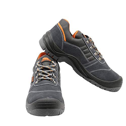 Zapatos de Seguridad para Hombres, S1P, Zapatos con Punta de Acero, Impermeables, Zapatos de Trabajo Antideslizantes, Antideslizantes, Zapatos de Seguridad para la Cocina, Botas de Trabajo