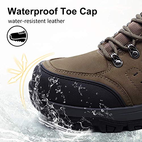 Zapatos de Senderismo al Aire Libre Zapatos de Escalada Zapatillas de montaña Ideal para Deportes Caminar Caza atlético Adecuado para Damas de Hombres (44.5 EU, Khaki)