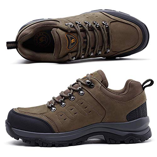 Zapatos de Senderismo al Aire Libre Zapatos de Escalada Zapatillas de montaña Ideal para Deportes Caminar Caza atlético Adecuado para Damas de Hombres (44.5 EU, Khaki)