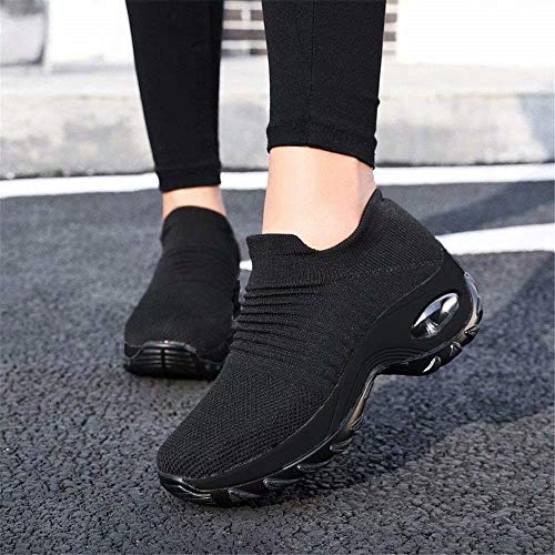 Zapatillas deportivas negras OrtopéDicos para mujer para Caminar extra  anchas para mujer, zapatos de gimnasio para mujer, zapatos deportivos  ligeros