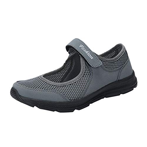 Zapatos Malla de Mujer de Velcro Deportivo de Calzado Casual Ligero Aire Libre y Deporte Transpirables Casual Zapatos Gimnasio Correr Sneakers Zapatillas de Deportivo Ligero y Comodo riou