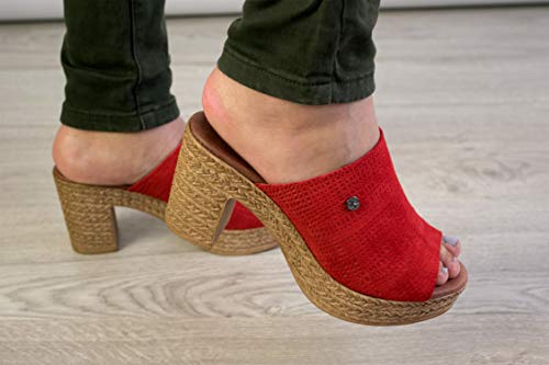 Zerimar Sandalias Mujer | Zapato de Mujer Tacon | Sandalias Mujer Piel | Sandalias Mujer Tacon | Zapato Mujer Elegante Tacón | Sandalias de Cuero Mujer Tacón