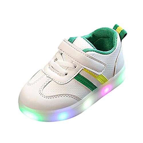 ZODOF Niño niño niños Zapatos de Rayas de bebé LED iluminan Zapatillas Luminosas Calzado Deportivo Running Zapatos Ligero y Transpirables para Unisex Niños