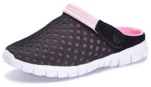 Zuecos Hombres Mujeres Unisex Zapatillas de Playa Sandalias Piscina Vernano Zapatos de Jardín Respirable Malla Casual Pantuflas - Rosa, 38 EU