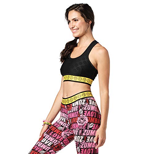 Zumba Athletic Dance Fitness - Sujetador deportivo para mujer, color negro, talla XXL