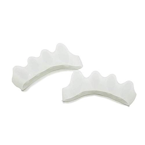 2 Par Gel Correctores de Dedos de Pie, Separador de Toe Espaciadores de Goma del Dedo Dolor Alivio Usadas para Deportes Actividades, Yoga Práctica y  Férulas para Juanetes