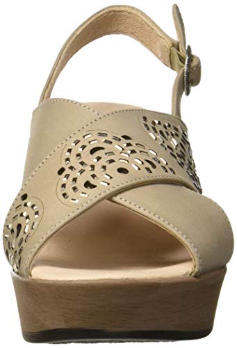 24 HORAS 24049, Sandalias con Plataforma para Mujer, Beige (Cana 10), 39 EU