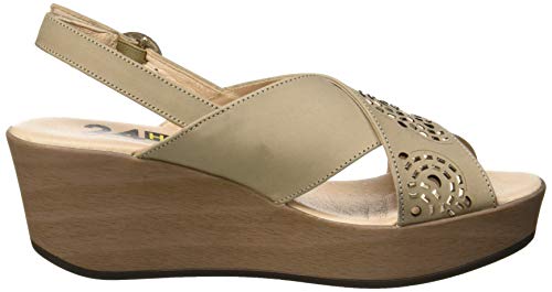 24 HORAS 24049, Sandalias con Plataforma para Mujer, Beige (Cana 10), 39 EU