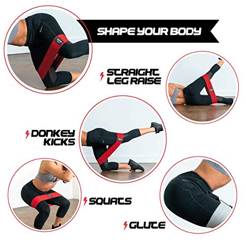 2GetFit Bandas Elásticas Musculación (Set de3): Banda Tela Glúteos, Goma de Resistencia Fitness, Cintas/Bandas Elásticas/Resistencia, Gimnasio/Gym/TRX