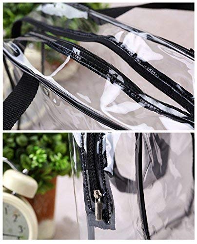 3 Pcs Transparente Bolsa de Viaje Impermeable, Neceser PVC Mujer Bolsa de Cosmético Artículos de Tocador con Cremallera para Vuelo, Regalos, Joyas, Cosméticos y Champú y etc