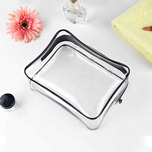 3 Pcs Transparente Bolsa de Viaje Impermeable, Neceser PVC Mujer Bolsa de Cosmético Artículos de Tocador con Cremallera para Vuelo, Regalos, Joyas, Cosméticos y Champú y etc