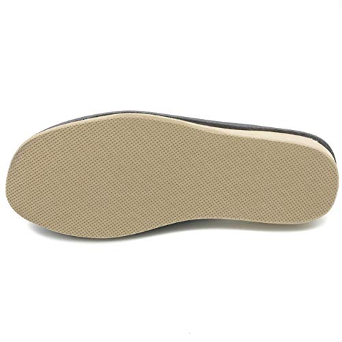 ABsoft - Pantuflas para mujer de 100 % fieltro con gatos bordados, color Gris, talla 39 EU