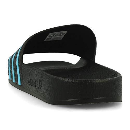 adidas Adilette, Chancletas Hombre, Negro (Core Black/Blue Glow/Core Black), 42 EU