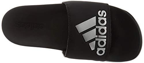 adidas Adilette Comfort, Slide Sandal Mujer, Core Black/Silver Metallic/Core Black, 38 EU