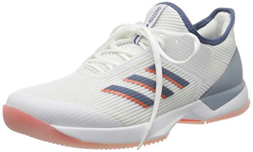 adidas Adizero Ubersonic 3 Allcourtschuh Damen-Weiß, Blau, Zapatillas de Tenis Mujer, Blanco, 42.5 EU