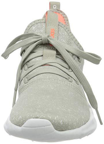 adidas Cloudfoam Pure, Zapatillas para Correr Mujer, Metal Grey/Chalk White/Signal Coral, 38 EU