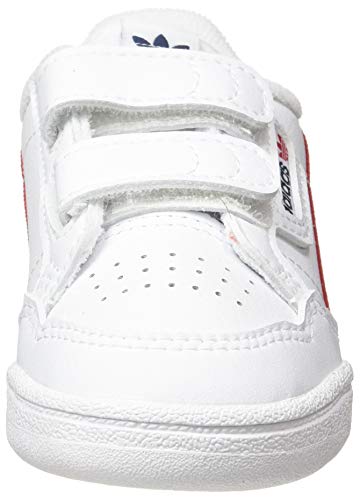 Adidas Continental 80 CF I, Zapatillas de Gimnasio, FTWR White/FTWR White/Scarlet, 24 EU