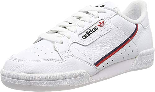 Adidas Continental 80, Zapatillas de Gimnasia Hombre, Blanco (FTWR White/Scarlet/Collegiate Navy FTWR White/Scarlet/Collegiate Navy), 41 1/3 EU