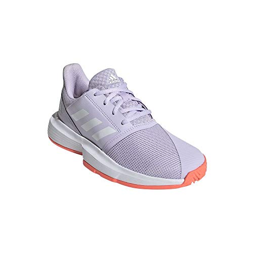 Adidas CourtJam xJ, Zapatos de Tenis, Purple Tint/FTWR White/Signal Coral, 33.5 EU