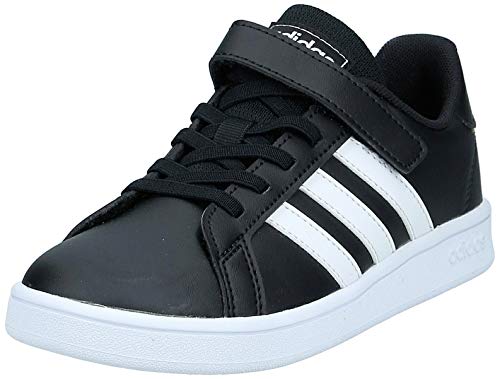 adidas Grand Court C, Zapatillas de Tenis Unisex Niño, Negro (Negbás/Ftwbla/Ftwbla 000), 35 EU