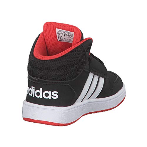 Adidas Hoops Mid 2.0 I, Zapatillas Unisex Niños, Multicolor (Core Black/FTWR White/Hi/Res Red S18 B75945), 27 EU