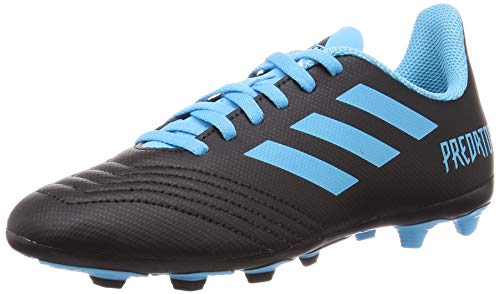 Adidas Predator 19.4 FxG J, Niño, Noir Bleu Cyan Jaune Fluo, 35 EU