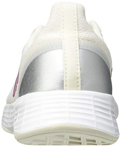 adidas QT Racer Sport, Sneaker Mujer, Chalk White/Cherry Metallic/Silver Metallic, 38 EU